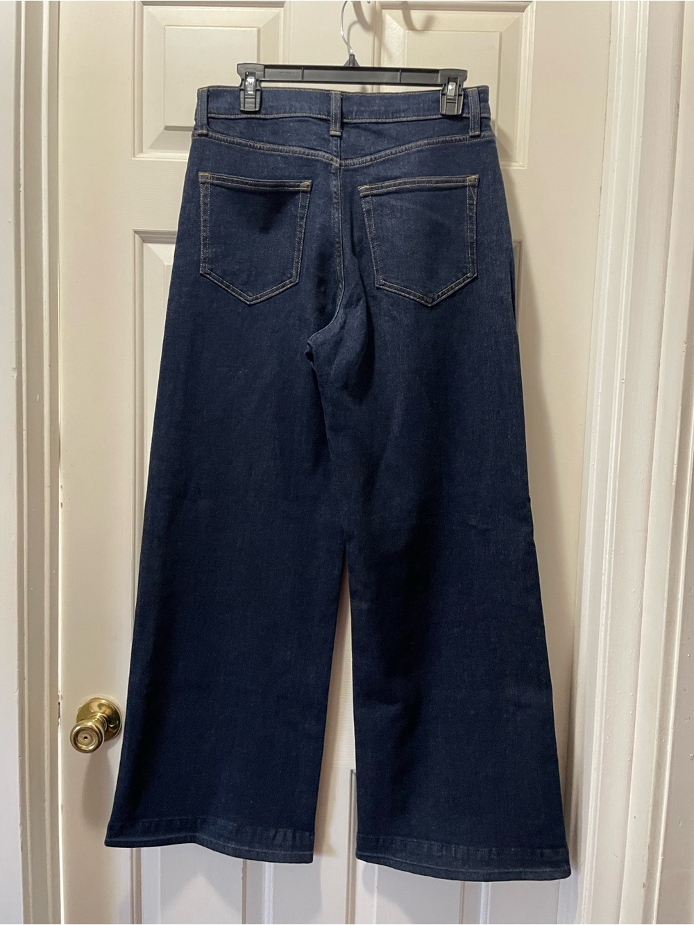 GAP High Rise Stride Wide-Leg Dark Blue Denim Jeans size 8 - Picture 2 of 10